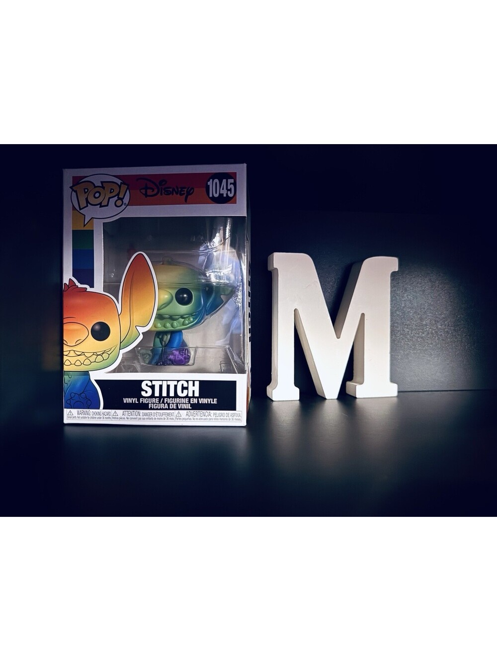 Funko Pop! Disney Pride Rainbow Stitch vinyl figure, number 1045